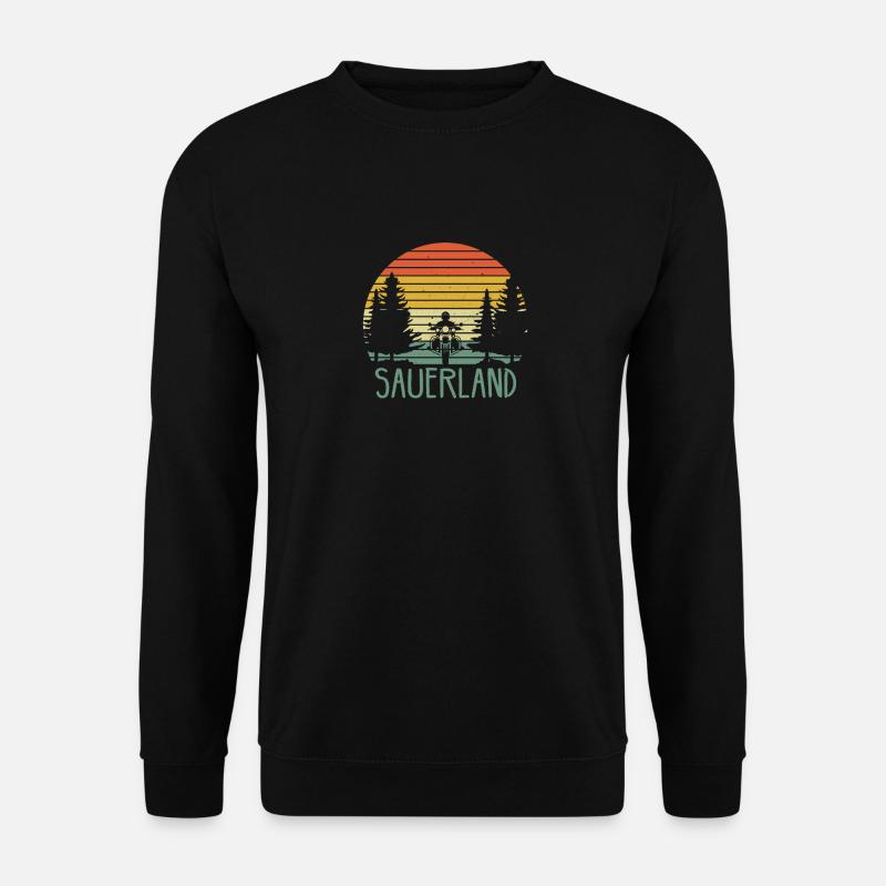Sauerland Sauerländer Biker Wandern Geschenkidee - Unisex Pullover - Schwarz