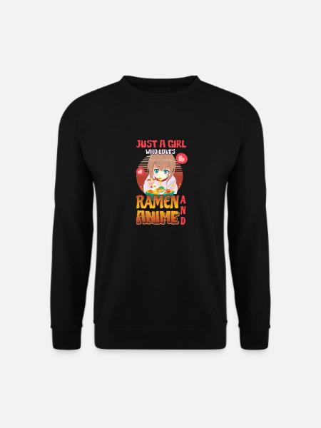 La fille de l’anime aime Ramen - Sweat-shirt Unisexe - noir