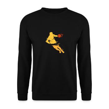Joueur de basket-ball - Sweat-shirt Unisexe - noir - Devant - Alina (178cm) & Michal (187cm)