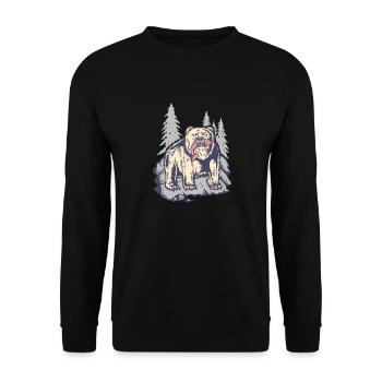 Grizzly Ours saumon forêt - Sweat-shirt Unisexe - noir - Devant - Alina (178cm) & Michal (187cm)