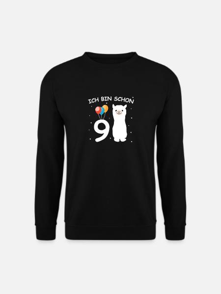 Kinder 9. Geburtstag Mädchen Ich bin schon 9 Jahre - Unisex Pullover - Schwarz