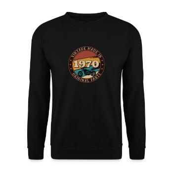 51 Years Anniversary 1970 Vintage Moto Motorcycle Biker - Unisex Sweatshirt - black - Front - Alina (178cm) & Michal (187cm)