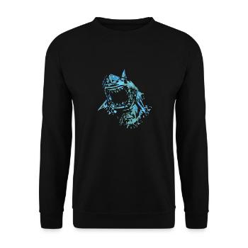 Requins - Sweat-shirt Unisexe - noir - Devant - Alina (178cm) & Michal (187cm)