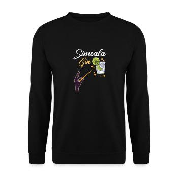 Gin - Gin Cocktail Gin Trinker Geschenk Shirt - Unisex Pullover - Schwarz - Vorne - Alina (178cm) & Michal (187cm)
