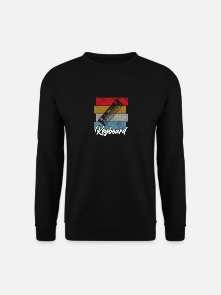 Vintage Keyboard - Keyboarder Musik Retro Geschenk - Unisex Pullover - Schwarz