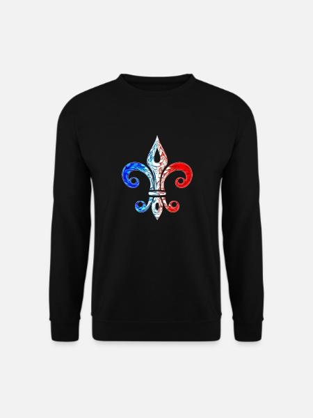 Fleur de lys, France, Lys, Drapeau, Drapeau - Sweat-shirt Unisexe - noir