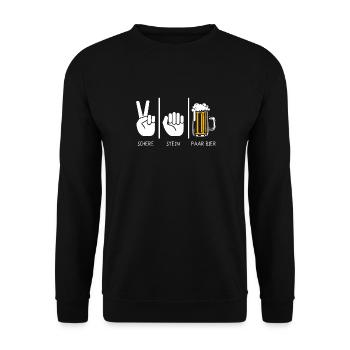 blockedName - Unisex Pullover - Schwarz - Vorne - Alina (178cm) & Michal (187cm)