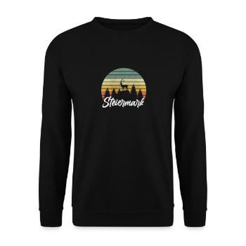 Steiermark motif drôle cadeau de randonnée styrie - Sweat-shirt Unisexe - noir - Devant - Alina (178cm) & Michal (187cm)