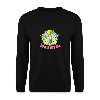 Grande sœur famille de la famille cadeau - Sweat-shirt Unisexe - noir - Devant - Alina (178cm) & Michal (187cm)