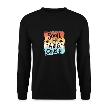 Big Cousin Cousin Family Birth Gift - Unisex Sweatshirt - black - Front - Alina (178cm) & Michal (187cm)