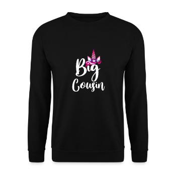 Big Cousin Cousin Family Birth Gift - Unisex Sweatshirt - black - Front - Alina (178cm) & Michal (187cm)