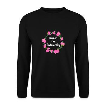 Smash the patriarchy feminist feminism gift - Unisex Sweatshirt - black - Front - Alina (178cm) & Michal (187cm)