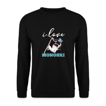 Monoski Idée cadeau Cadeau Monoski Monoski Monosk - Sweat-shirt Unisexe - noir - Devant - Alina (178cm) & Michal (187cm)