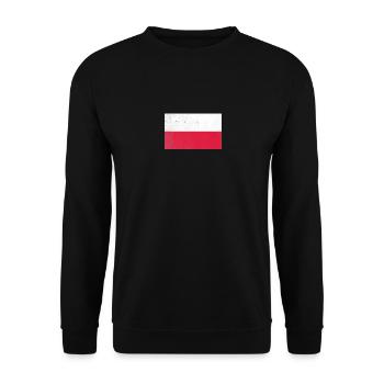 Poland Flag Polish Flag Warsaw Outfit Motif - Unisex Sweatshirt - black - Front - Alina (178cm) & Michal (187cm)