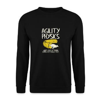 Funny Agility Gift for a Dog Trainer - Unisex Sweatshirt - black - Front - Alina (178cm) & Michal (187cm)