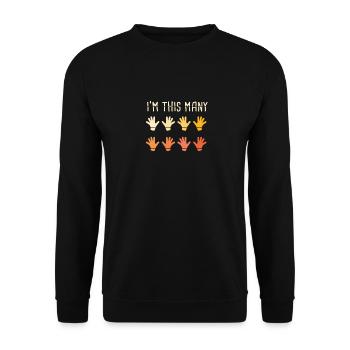 Funny 40th Birthday Gift For 40 Year Old - Unisex Sweatshirt - black - Front - Alina (178cm) & Michal (187cm)