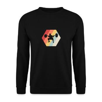 Gym Squad Pumps Bodybuilding Strength Training - Unisex Sweatshirt - black - Front - Alina (178cm) & Michal (187cm)