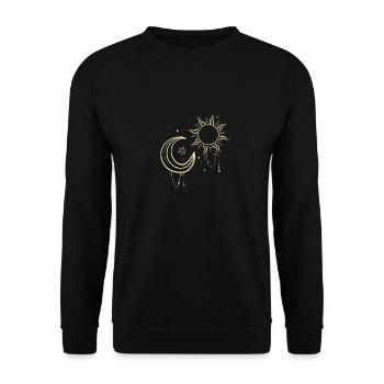 Astronomy Stars Sun Moon Planets Astronaute - Sweat-shirt Unisexe - noir - Devant - Alina (178cm) & Michal (187cm)