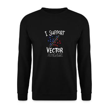 Machine Learning Gift for a - Unisex Sweatshirt - black - Front - Alina (178cm) & Michal (187cm)