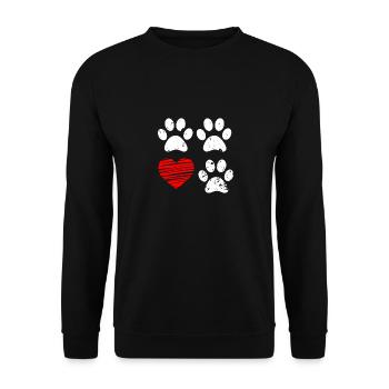 chien chien amour chien propriétaire animal cadeau - Sweat-shirt Unisexe - noir - Devant - Alina (178cm) & Michal (187cm)