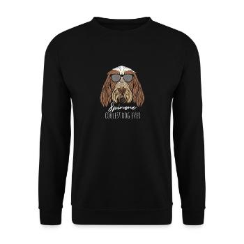 Spinone Italiano Chien de chasse Race de chien - Sweat-shirt Unisexe - noir - Devant - Alina (178cm) & Michal (187cm)