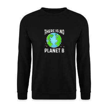 No Planet B - Unisex Pullover - Schwarz - Vorne - Alina (178cm) & Michal (187cm)