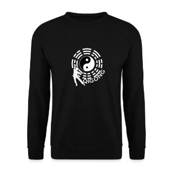 Qigong Yin et Yang - Sweat-shirt Unisexe - noir - Devant - Alina (178cm) & Michal (187cm)