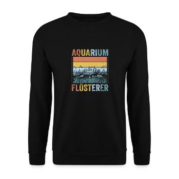 Aquarium Flüsterer Fische - Unisex Pullover - Schwarz - Vorne - Alina (178cm) & Michal (187cm)