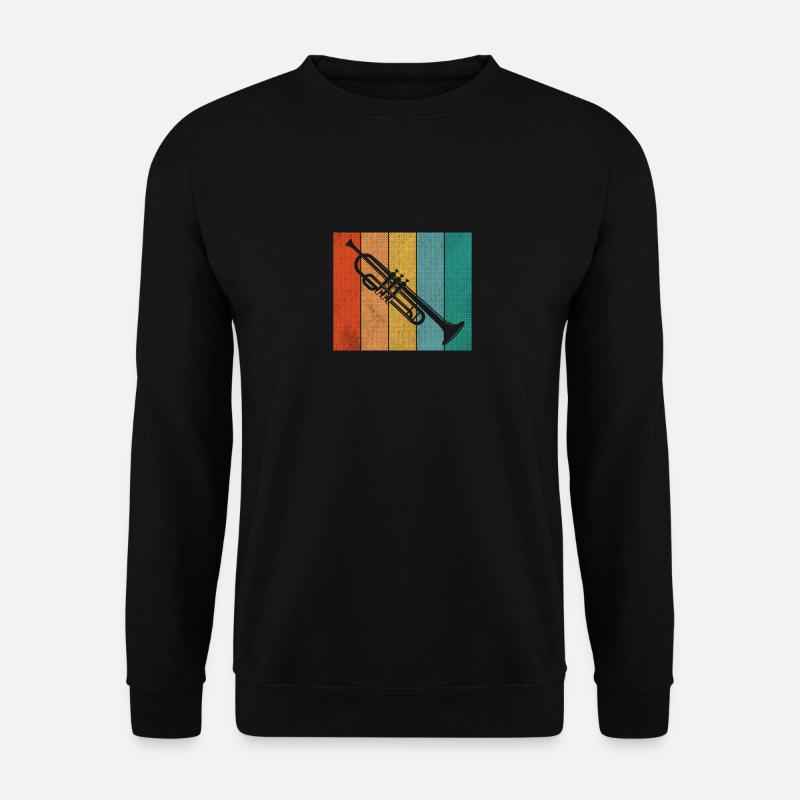 Trompete Trompeten Trompeter Bunt Retro Musik - Unisex Pullover - Schwarz