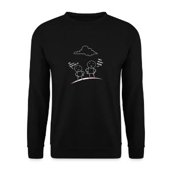 Clouds from Linux servers - Unisex Sweatshirt - black - Front - Alina (178cm) & Michal (187cm)