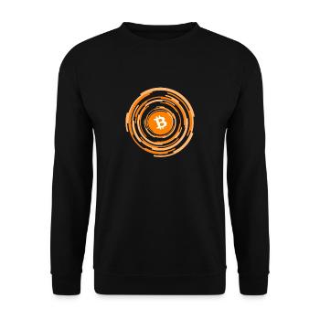 Bitcoin Cryptocurrency - Unisex Sweatshirt - black - Front - Alina (178cm) & Michal (187cm)