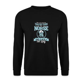 DAME DE CHAT D’INFIRMIÈRE - Sweat-shirt Unisexe - noir - Devant - Alina (178cm) & Michal (187cm)