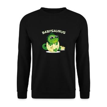 Babysaurus - Bébé dinosaure Dino Unicorn - Sweat-shirt Unisexe - noir - Devant - Alina (178cm) & Michal (187cm)