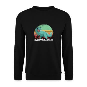 Babysaurus - Bébé dinosaure Dino Unicorn - Sweat-shirt Unisexe - noir - Devant - Alina (178cm) & Michal (187cm)