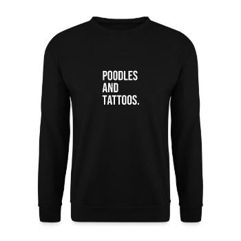 Caniche et tatouages - Sweat-shirt Unisexe - noir - Devant - Alina (178cm) & Michal (187cm)