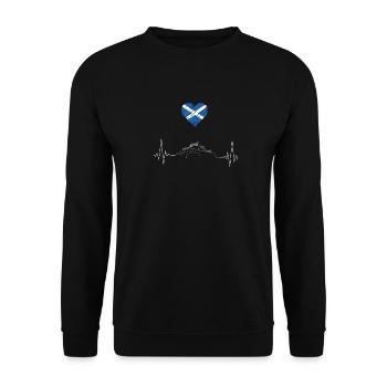 Ecosse Amour - Sweat-shirt Unisexe - noir - Devant - Alina (178cm) & Michal (187cm)
