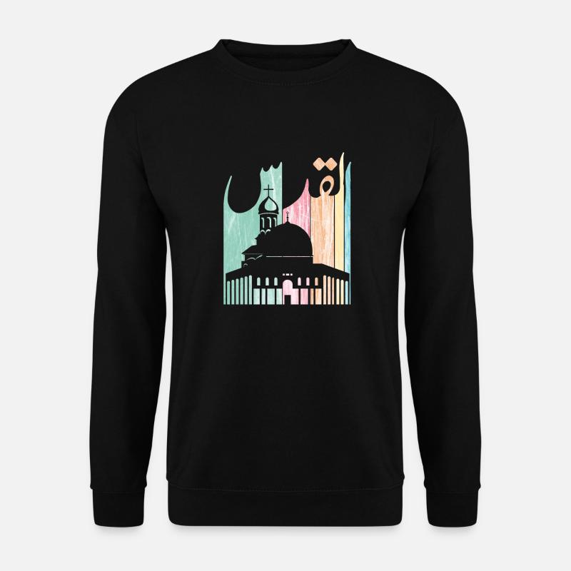 Jerusalem Jerusalem Palästina القدس الاقصى فلسطين - Unisex Pullover - Schwarz
