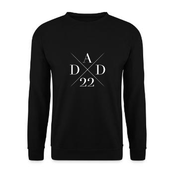 DAD 22 Dad-becoming dads parents - Unisex Sweatshirt - black - Front - Alina (178cm) & Michal (187cm)