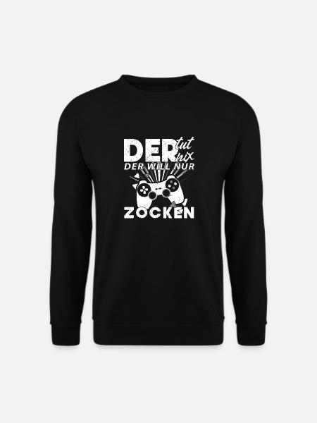Der tut nix der will nur zocken Gamer Handy PC - Unisex Pullover - Schwarz