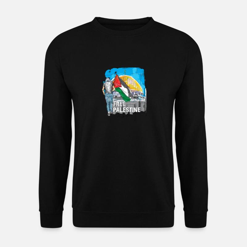 free palestine - Unisex Pullover - Schwarz