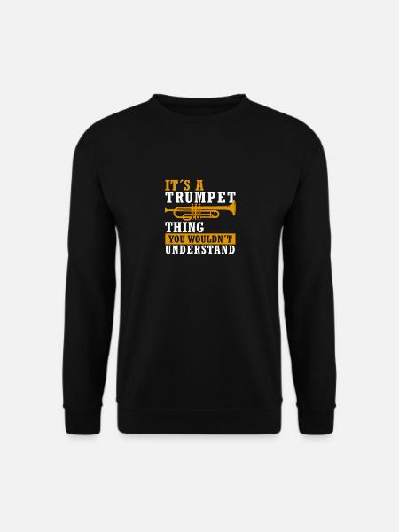 Trompeter Trompete lustiger Spruch Vintage - Unisex Pullover - Schwarz