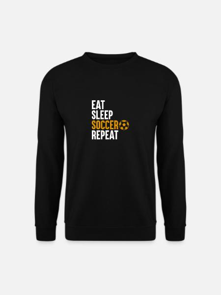Eat Sleep Soccer Repeat - Unisex Pullover - Schwarz
