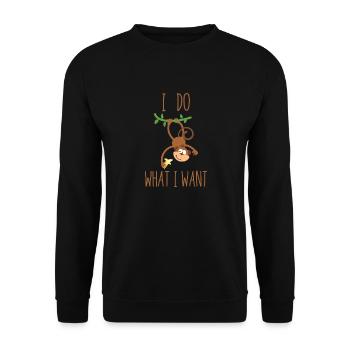 Anything but monkeys - Unisex Sweatshirt - black - Front - Alina (178cm) & Michal (187cm)