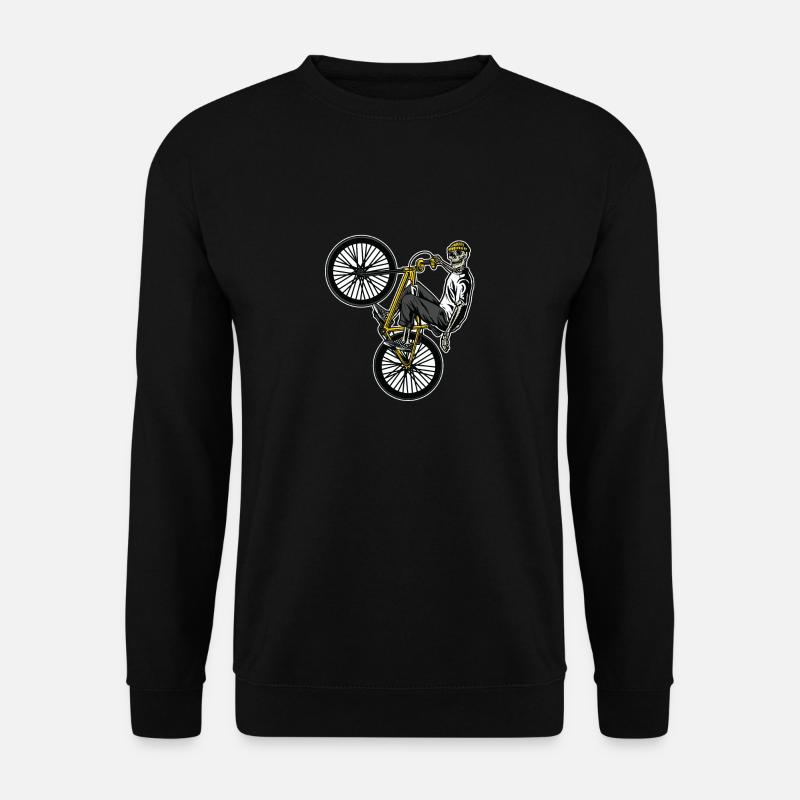 Skeleton BMX Bike Wheeling - Unisex Sweatshirt - black