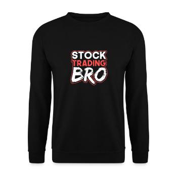Stocks Stock Trading Bro - Unisex Sweatshirt - black - Front - Alina (178cm) & Michal (187cm)