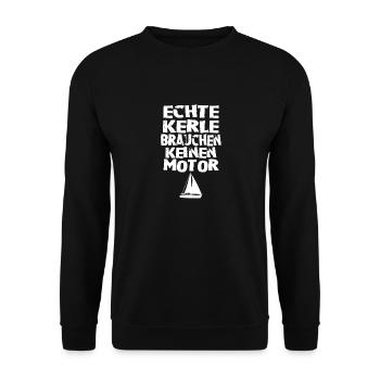 Echte kerle Segeln - Unisex Pullover - Schwarz - Vorne - Alina (178cm) & Michal (187cm)