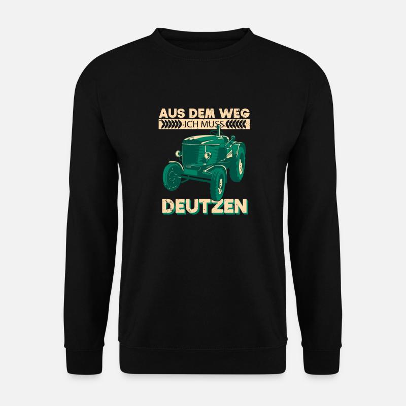 aus dem weg ich muss deutzen Traktor Deutz Köln - Unisex Pullover - Schwarz