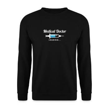 Medical Doctor Loading Funny Doctor - Sweat-shirt Unisexe - noir - Devant - Alina (178cm) & Michal (187cm)