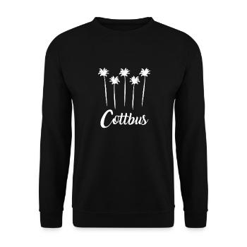 cottbus - Unisex Pullover - Schwarz - Vorne - Alina (178cm) & Michal (187cm)
