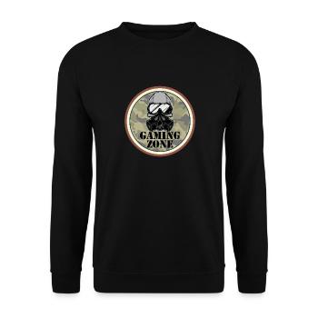 Gaming Zone Computer Video Spiele Gamer - Unisex Pullover - Schwarz - Vorne - Alina (178cm) & Michal (187cm)